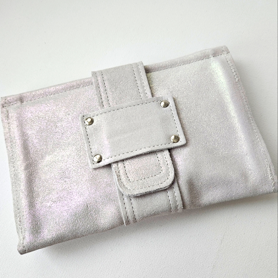 Opal Sparkle Leather Sofia Clutch Wallet By Tracey Tanner Nip!